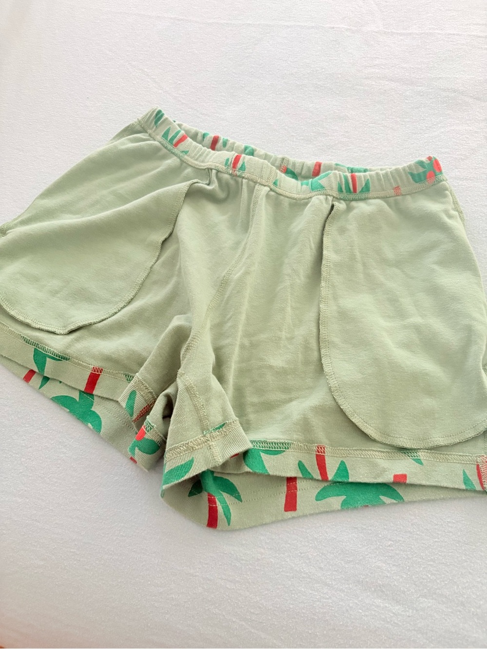 Hanna Andersson 100% Organic Cotton Palm Tree Print Shorts Sz S - Picture 8 of 14